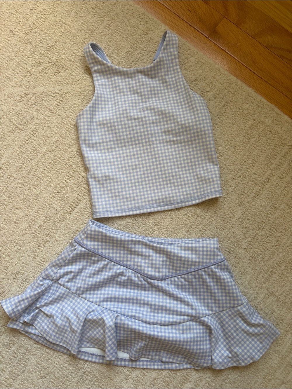 All in motion gingham set skirt